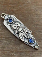 Load image into Gallery viewer, Owl pendant - kyanite and labradorite