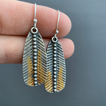 Load image into Gallery viewer, Keum Boo Patterned Feather Earrings