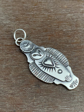 Load image into Gallery viewer, Sterling silver Owl heart pendant