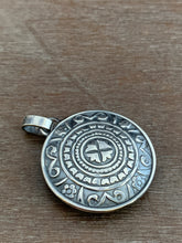 Load image into Gallery viewer, Amazonite in bronze double sided medallion