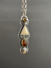 Load image into Gallery viewer, Citrine and Montana agate set in 22k gold medallion