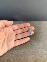 Load image into Gallery viewer, Small amethyst stamped bird pendant