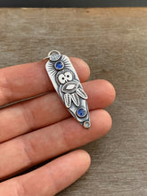 Load image into Gallery viewer, Owl pendant - kyanite and labradorite