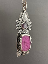 Load image into Gallery viewer, Cobalto Calcite and Ruby Medallion