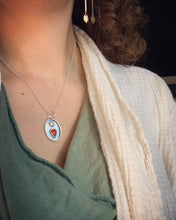 Load image into Gallery viewer, Rosarita and Moissanite Sacred Heart Pendant