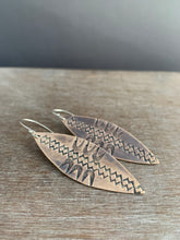 Load image into Gallery viewer, Stamped bronze earrings