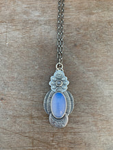 Load image into Gallery viewer, Opalite glass moon pendant