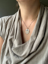 Load image into Gallery viewer, Sterling silver open eye heart pendant