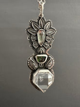 Load image into Gallery viewer, Tourmaline, Ammolite, and Quartz Medallion