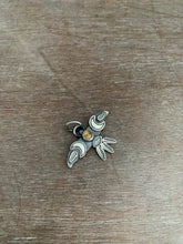 Load image into Gallery viewer, Small Rutilated Quartz stamped bird pendant