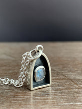Load image into Gallery viewer, #4 Tiny moonstone charm with 18” rolo chain included
