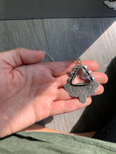 Load image into Gallery viewer, Moth pendant with vintage Swarovski Crystal prism