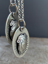 Load image into Gallery viewer, Anatomical Heart Friendship Charm Set, Lovers Charm Set, Sibling Charm Set, Memorial Charm Set
