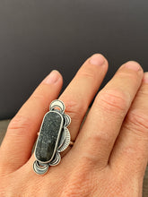 Load image into Gallery viewer, Pyrite in quartz with moon accents size 7