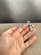 Load image into Gallery viewer, Silver Hummingbird skull and garnet