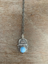 Load image into Gallery viewer, Kazakhstan lavender turquoise charm necklace