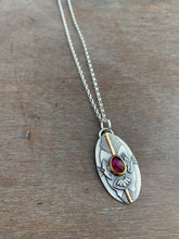 Load image into Gallery viewer, Tourmaline charm set in 22k gold with 18k gold accents