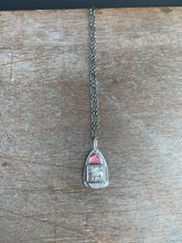 Load image into Gallery viewer, Garnet lion charm necklace