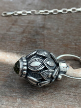 Load image into Gallery viewer, Vintage crystal and lemon Quartz dragon egg medallion