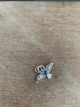 Load image into Gallery viewer, Small kyanite stamped bird pendant