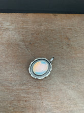 Load image into Gallery viewer, Opalite glass fish parable pendant