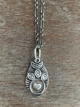 Load image into Gallery viewer, Heart and eye charm necklace