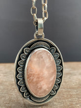 Load image into Gallery viewer, Rose Quartz double sided dragon egg medallion