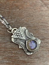 Load image into Gallery viewer, Purple Labradorite charm necklace set