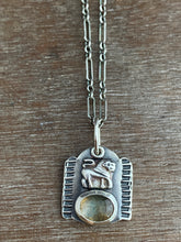 Load image into Gallery viewer, Labradorite and lion charm