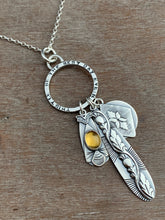 Load image into Gallery viewer, Plant pun “thistle be the best day ever” cluster charm necklace
