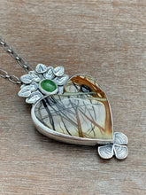 Load image into Gallery viewer, Picasso marble and serpentine Sacred Heart pendant