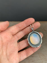 Load image into Gallery viewer, Opalite glass fish parable pendant