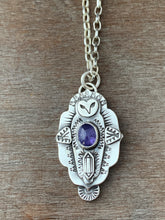 Load image into Gallery viewer, Owl pendant #8 - Tanzanite