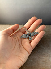 Load image into Gallery viewer, Moss agate bird pendant.