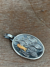 Load image into Gallery viewer, Silver fish parable pendant