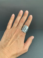 Load image into Gallery viewer, Large Size 9.5 sacred heart shield ring