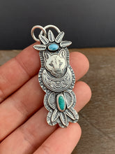 Load image into Gallery viewer, Mountain lion turquoise pendant