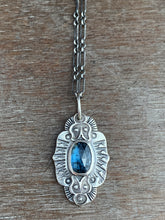 Load image into Gallery viewer, Moss kyanite charm necklace