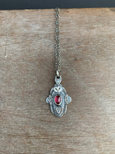 Load image into Gallery viewer, Owl pendant #7 - rhodolite garnet