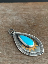Load image into Gallery viewer, Sleeping beauty turquoise set in sterling silver