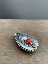 Load image into Gallery viewer, Our lady of Guadalupe and sacred heart double sided necklace