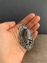 Load image into Gallery viewer, Mossy crow necklace