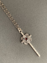 Load image into Gallery viewer, Large faceted garnet cross