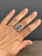 Load image into Gallery viewer, Winged moon ring size 7.5