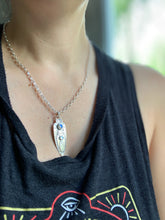 Load image into Gallery viewer, Copy of Owl pendant #14- - Labradorite and Rainbow moonstone