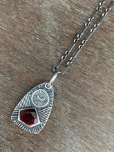 Load image into Gallery viewer, Purple tourmaline charm necklace