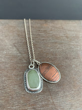 Load image into Gallery viewer, Sapphire charm collection with Etched Copper Pendant