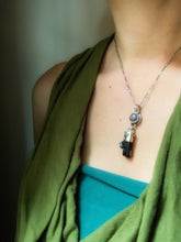 Load image into Gallery viewer, Ruby and black tourmaline crystal necklace
