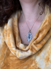 Load image into Gallery viewer, Trilobite and amethyst pendant