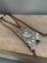 Load image into Gallery viewer, Moon pendant with handmade bells